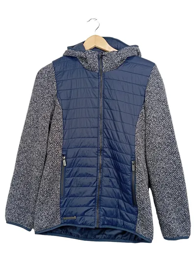 McKINLEY Damen Hybridjacke Steppjacke Gr. 38 Blau Kapuze Outdoor