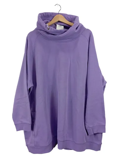 Ulla Popken Damen Sweatshirt Rollkragen Lila Gr. 54/56 Oversized