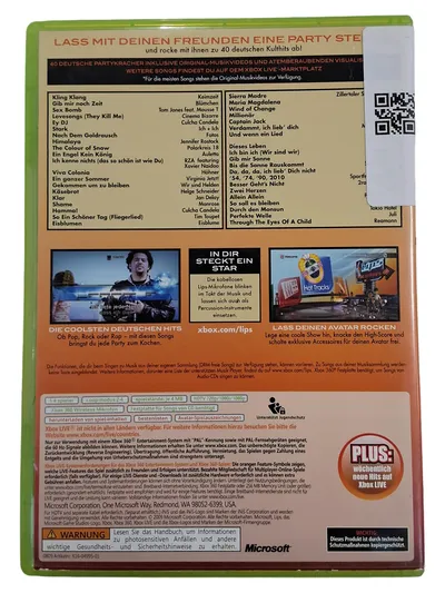 Lips Deutsche Partyknaller Xbox 360 Karaoke Partyspiel PAL