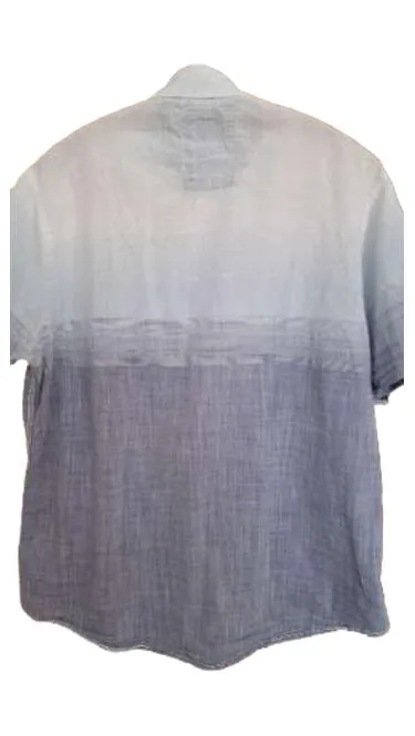 Engbers Herren Freizeithemd Gr. 50/L Kurzarm Blau Weiß Farbverlauf