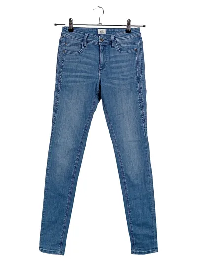 Q/S designed by Jeans Damen Straight Leg Gr. 34 Blau Casual