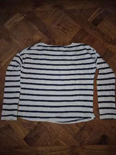 Sfera Mädchen Langarmshirt Gr. 140-152 Pailletten Fisch Maritim Gestreift