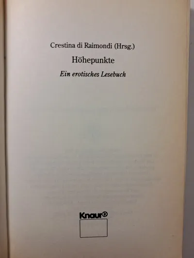 Schamlos Höhepunkte Erotisches Lesebuch Knaur Erotische Romane Deutsch