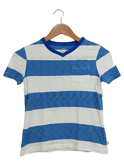 Gap Kids Jungen T-Shirt gestreift Kurzarm Mehrfarbig Gr. 128