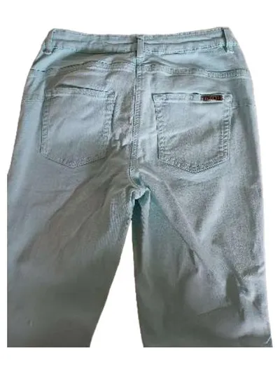 Madeleine Jeans Damen Wide Fit Türkis Gr. 40/L Baumwolle Casual