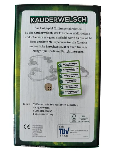 Partyspiel Kauderwelsch für Zungenakrobaten - Lustiges Gesellschaftsspiel