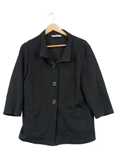 Betty Barclay Blazer Jacke Damen 44 Schwarz Gepunktet 3/4-Arm Business Viskose