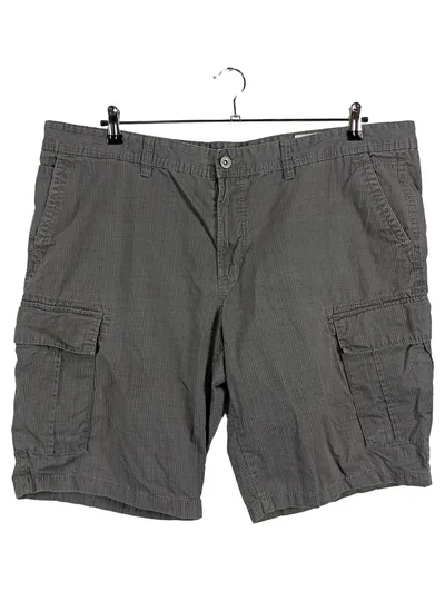 Camel Active Herren Cargo Shorts Kariert Grau W29 Freizeit Baumwolle