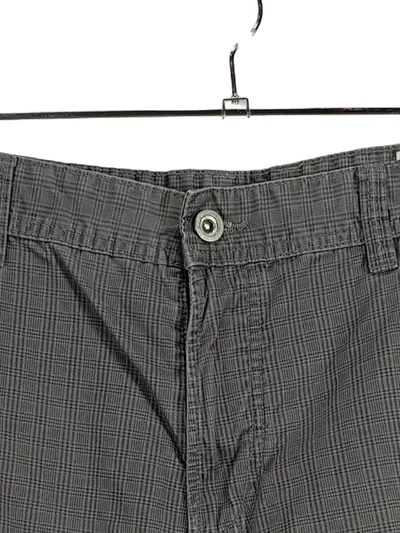 Camel Active Herren Cargo Shorts Kariert Grau W29 Freizeit Baumwolle