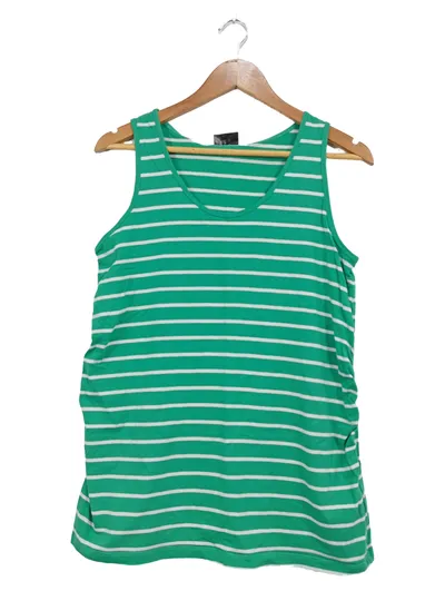 BONPRIX COLLECTION Damen Top gestreift Grün Gr. 40/42 Casual Tanktop