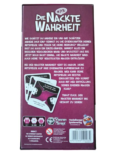 Die Nackte Wahrheit Partyspiel Heidelberger Spieleverlag Marie-Pierre Gache