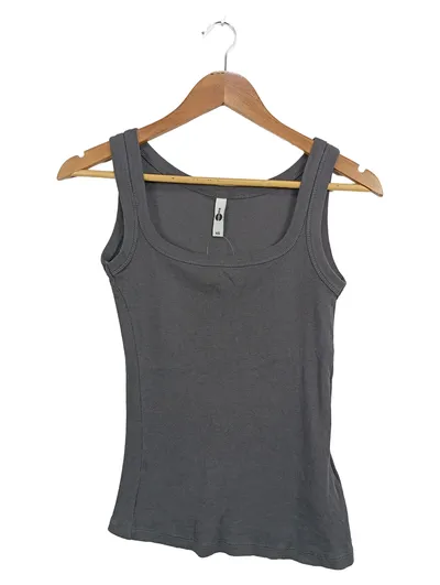 Everme Damen Tanktop Basic Rippstrick Ärmellos Grau Gr. 34/XS