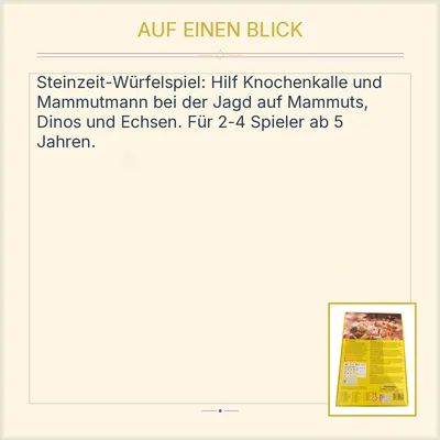 Abacusspiele Ugah Ugah! Brettspiel Würfelspiel Steinzeit Kinder Familienspiel