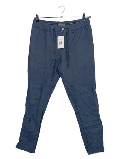 Finshley & Harding Riley Relaxed Fit Jogginghose Leinen Herren Blau L 50