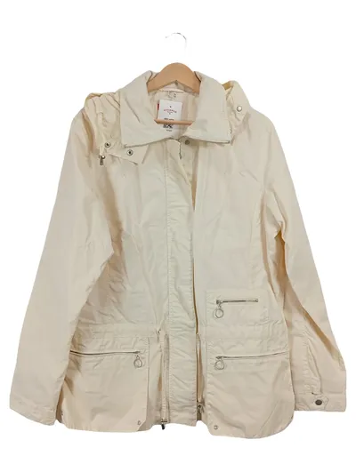 JH Collection Damen Leichte Jacke Parka Kapuze Gr. 44 Beige