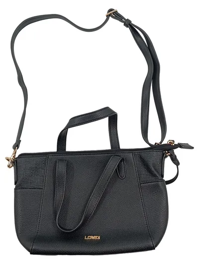 L.CREDI Damen Henkeltasche Schwarz Handtasche Umhängetasche Klassisch