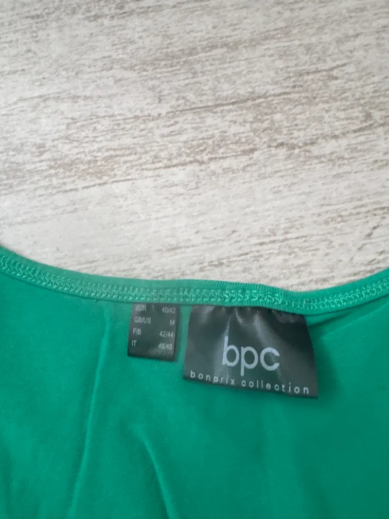 BPC Bonprix Collection Damen Tank Top Gr. 40/42 L Grün Baumwolle 2