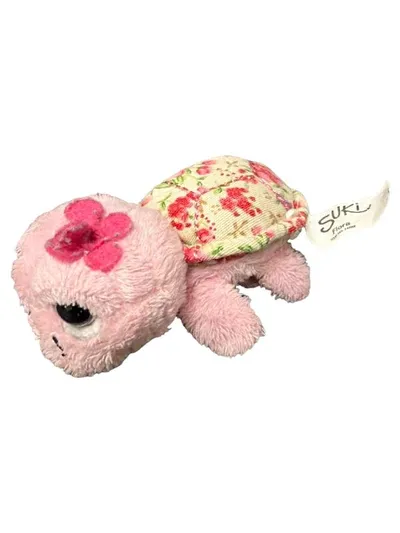 Suki Gifts Flora Plüschtier Schildkröte Rosa Blumenmuster 14202