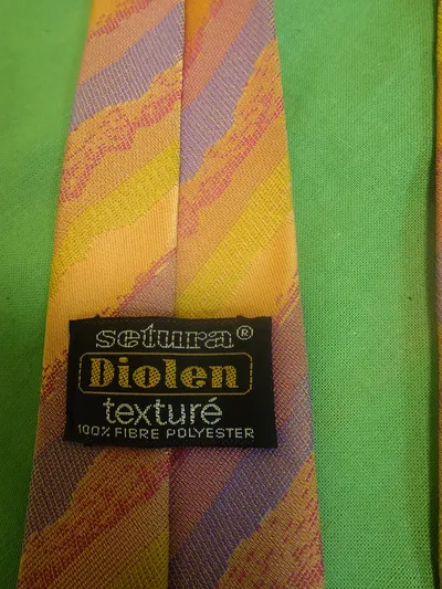 Satura Herren Krawatte gestreift Business Mehrfarbig Polyester