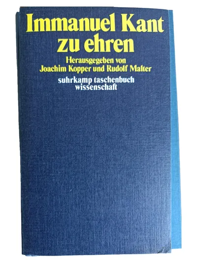 Immanuel Kant zu Ehren Kopper Malter Suhrkamp Taschenbuch Philosophie Deutsch