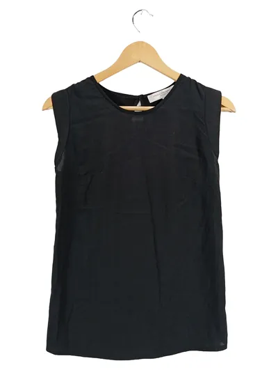French Connection Bluse Damen XXS Schwarz Klassisch Ärmellos
