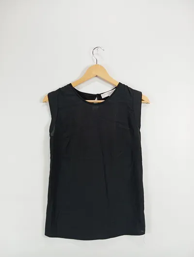 French Connection Bluse Damen XXS Schwarz Klassisch Ärmellos