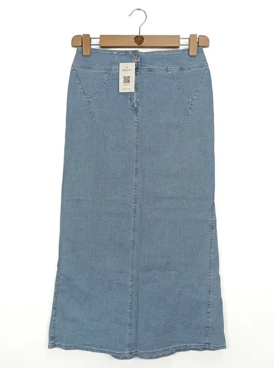 Hammer Damen Jeansrock Gr. 42 Blau Casual Maxirock