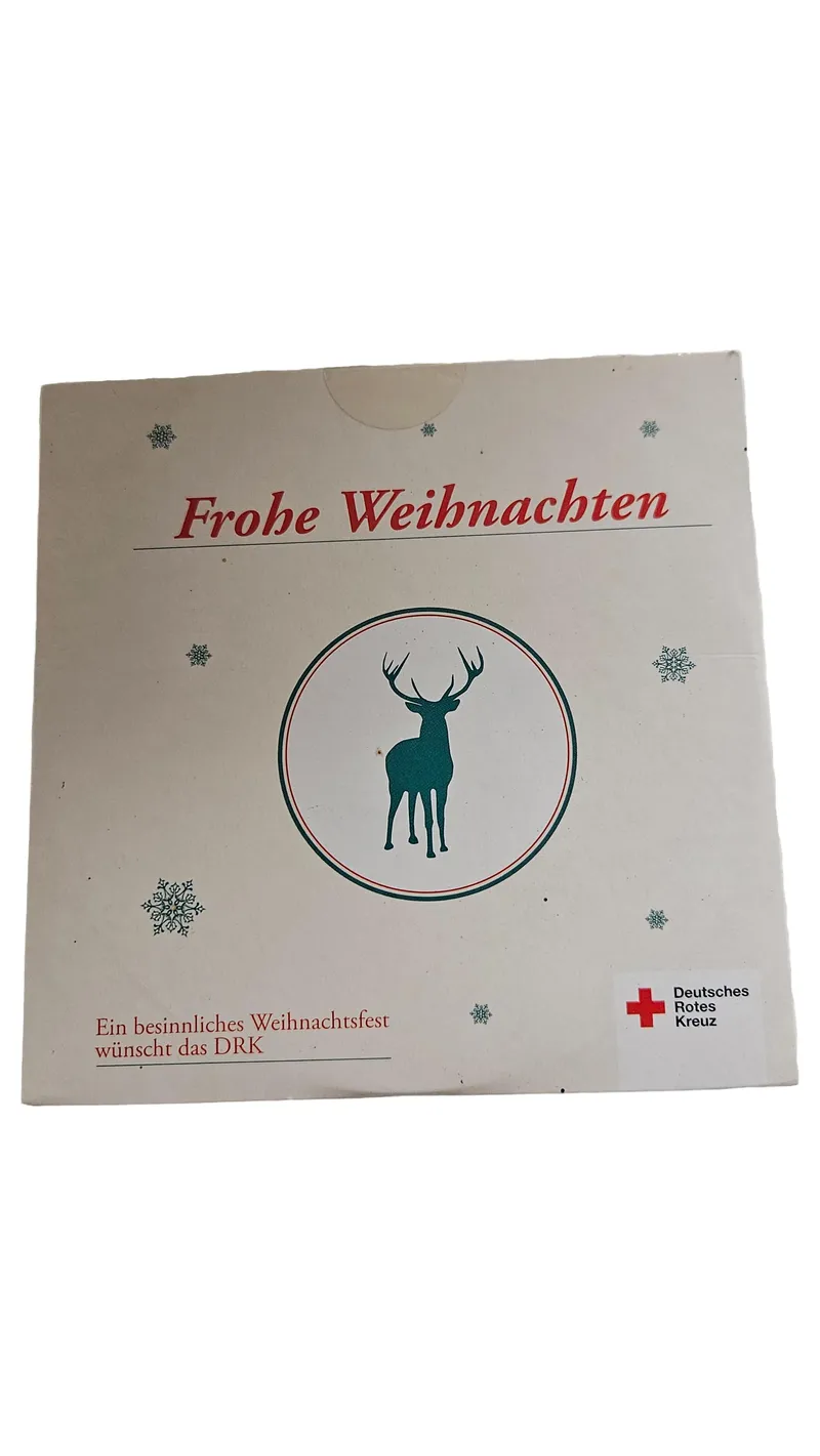 DRK Weihnachtskarte Hirsch Beige 10er Set Grußkarte Weihnachten 1