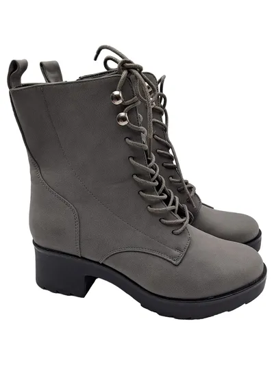 ABOUT YOU Damen Schnürstiefel Boots Grau Gr. 37 Urban Style