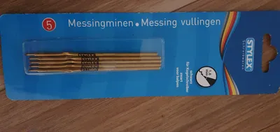 Stylex Kugelschreiber Minen Messing 5 Stück 1,0 mm Schwarz