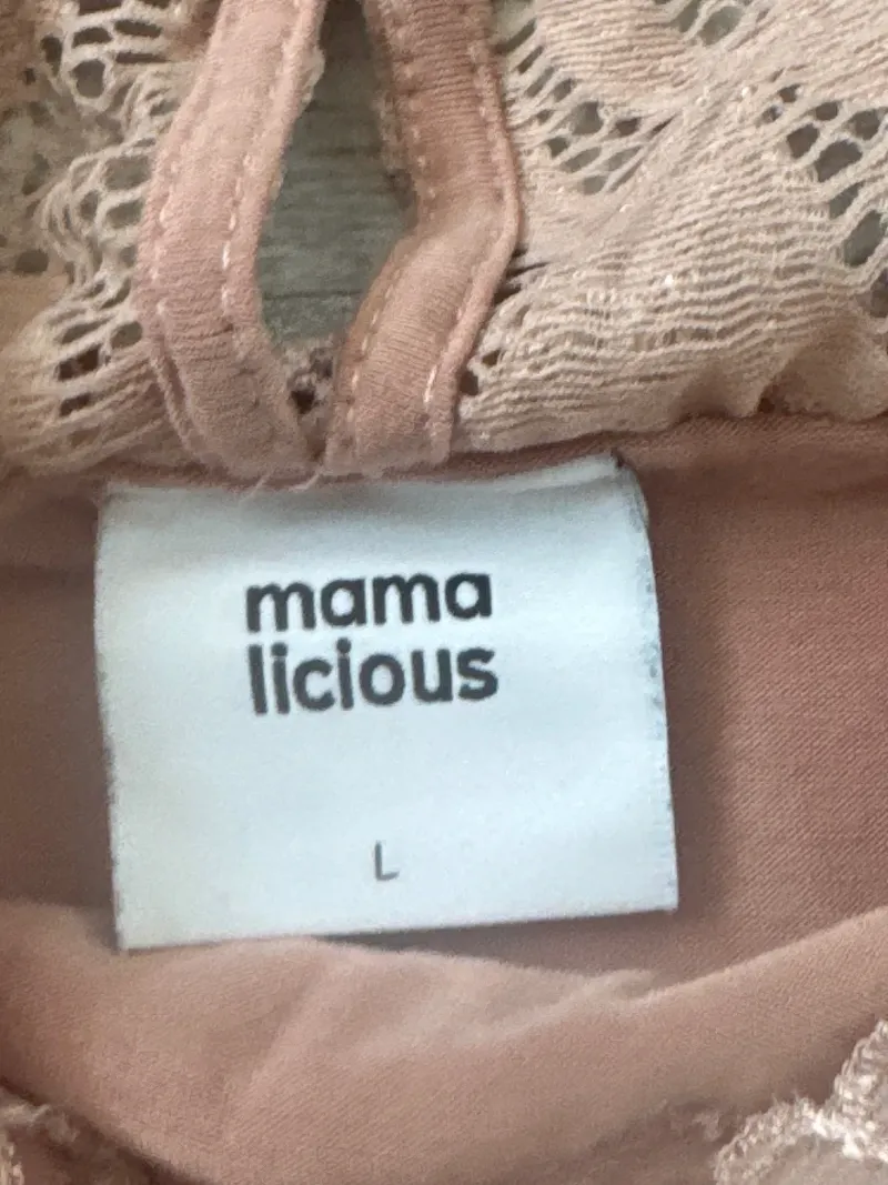 Mamalicious Umstandskleid A-Linie Spitze Rosa Gr. 40 L Kurzarm 6