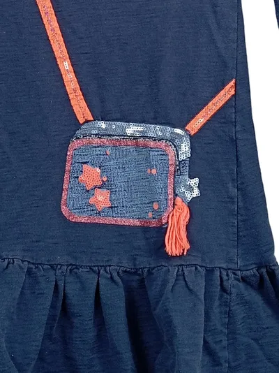 Happy Girls Kinder Freizeitkleid Gr. 134 Blau Casual mit Applikation