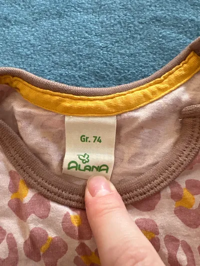ALANA Baby Kleid Gr. 74 Leopardenmuster Rosa Langarm Baumwolle Mädchen