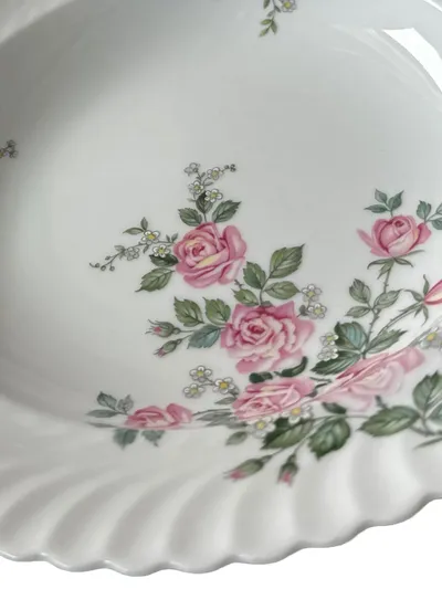 KAISER Kuchenteller Porzellan Weiß Klassisch mit Rosenmuster Teller
