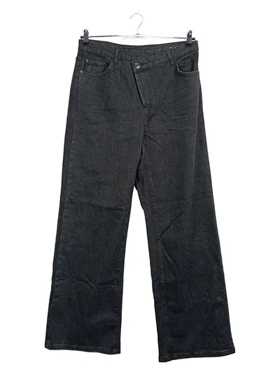 OPUS Damen Jeans Straight Leg Gr. 38 W29 Grau Baumwolle