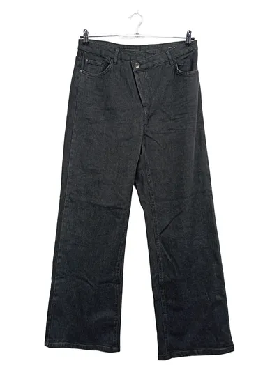 OPUS Damen Jeans Straight Leg Gr. 38 W29 Grau Baumwolle