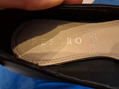 Pesaro Damen Ballerinas Echt Leder Schwarz Gr. 38 Klassisch