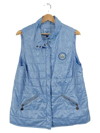 AWG Mode Damen Steppweste Gr. 42/XL Blau Wattiert Weste Polyester