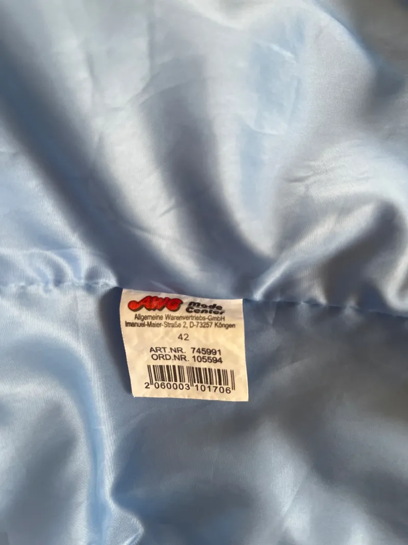 AWG Mode Damen Steppweste Gr. 42/XL Blau Wattiert Weste Polyester 5