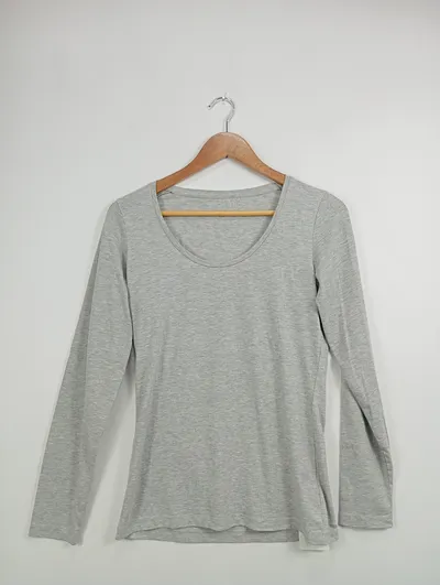 YAYA Damen Langarmshirt Grau Gr. 38/M Casual