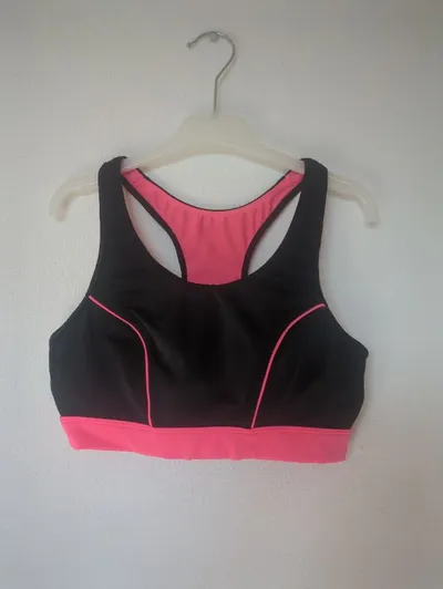 DORINA Sport BH Damen Gr. S Schwarz Pink Racerback Bustier