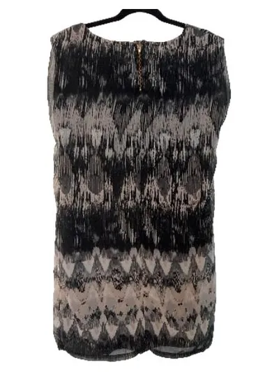 VERO MODA Damen Freizeitkleid Gr. L Grau Abstrakt Muster Polyester