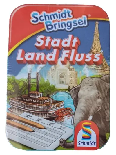 Schmidt Mitbringspiel Stadt Land Fluss Reisespiel Denkspiel Kinder