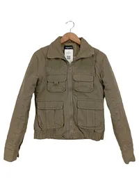 ONLY Damen Arbeitsjacke Gr. S Oliv Praktisch Baumwolle 1
