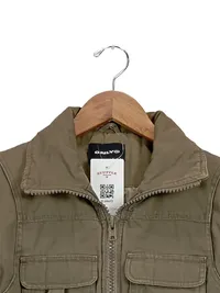 ONLY Damen Arbeitsjacke Gr. S Oliv Praktisch Baumwolle 2