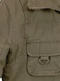 ONLY Damen Arbeitsjacke Gr. S Oliv Praktisch Baumwolle 3