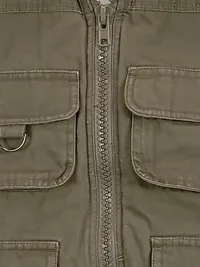 ONLY Damen Arbeitsjacke Gr. S Oliv Praktisch Baumwolle 4