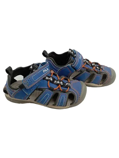 FILA Kinder Sandalen Klettverschluss Blau Gr. 24 Outdoor Sportlich Logo