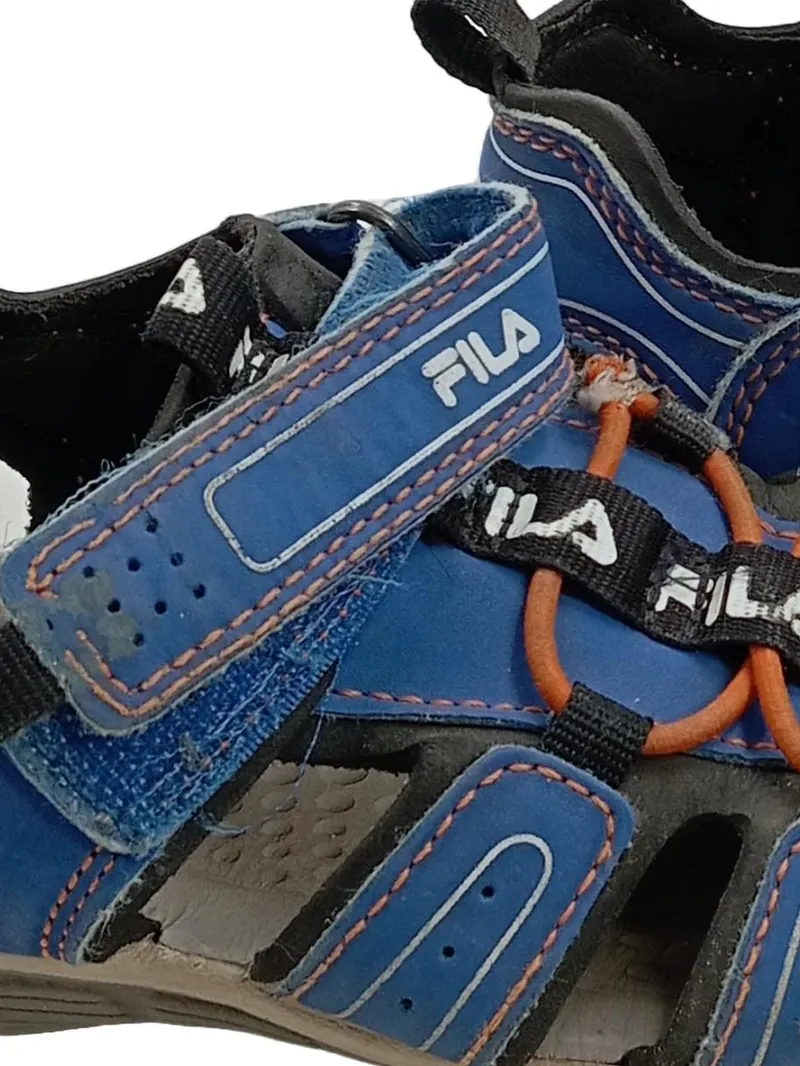 FILA Kinder Sandalen Klettverschluss Blau Gr. 24 Outdoor Sportlich Logo 2