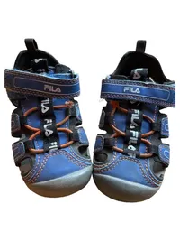 FILA Kinder Sandalen Klettverschluss Blau Gr. 24 Outdoor Sportlich Logo 5